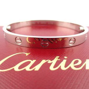 Cartier Love Bracelet Bangle in 18k White Gold NEW STYLE Screw System